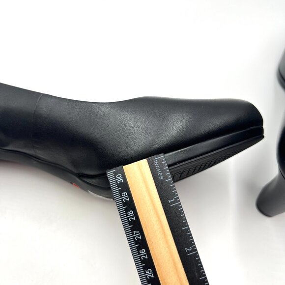 9W 9 WIDE WIDTH Rockport Total Motion Leah Black Nappa Leather Heels Pumps Shoes - Picture 15 of 16